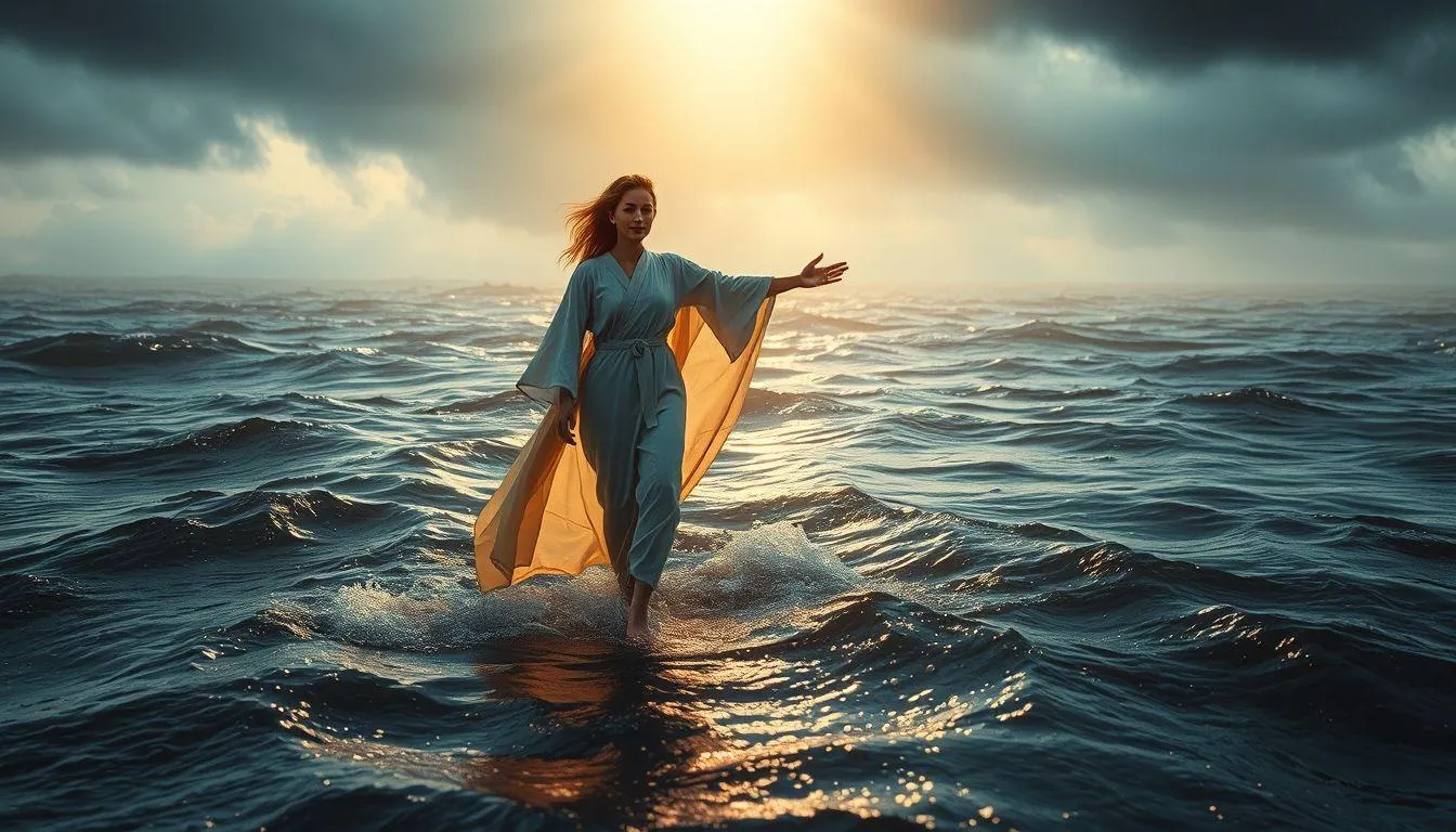 Makna Spiritual Mimpi Berjalan di Air Banjir (c) Ilustrasi AI