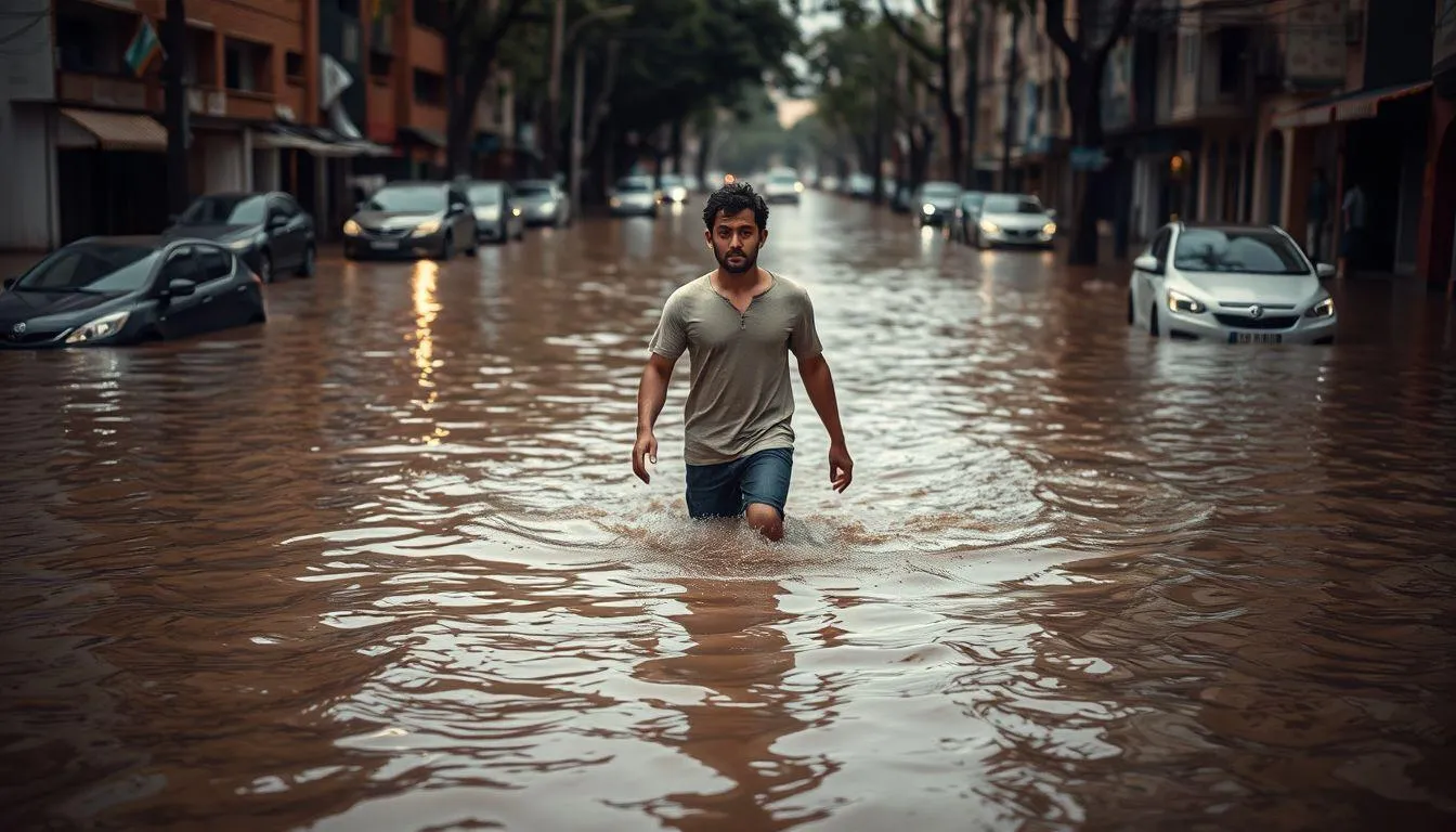 Interpretasi Psikologis Mimpi Berjalan di Air Banjir (c) Ilustrasi AI