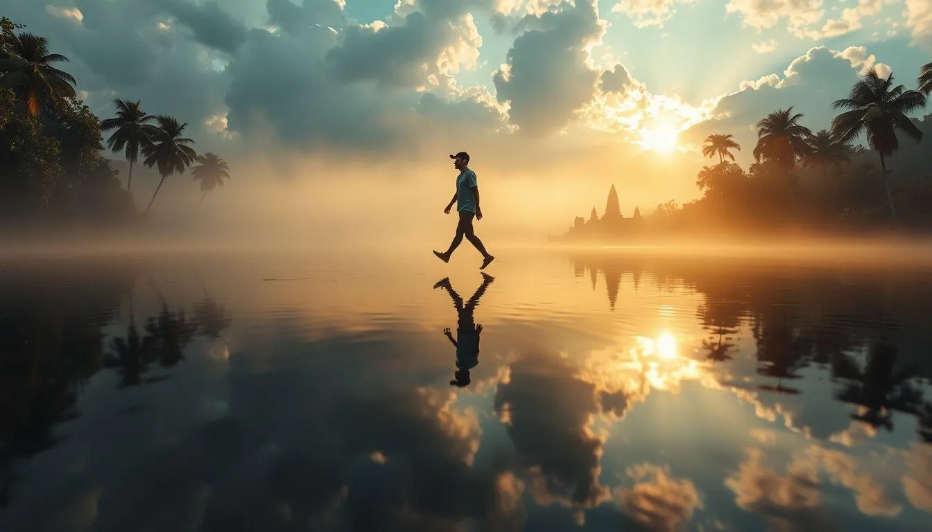 Makna Spiritual dan Kultural Mimpi Berjalan di Dalam Air (c) Ilustrasi AI