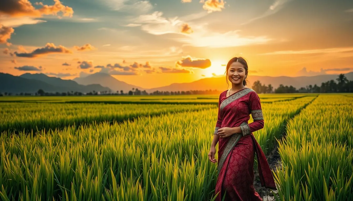 Tafsir Mimpi Berjalan di Tengah Sawah Menurut Primbon Jawa (credit:Image by AI)