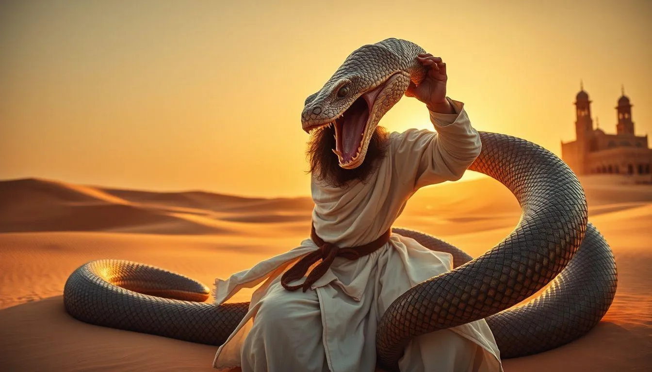 Perspektif Islam tentang Mimpi Berkelahi dengan Ular dan Menang (c) Ilustrasi AI