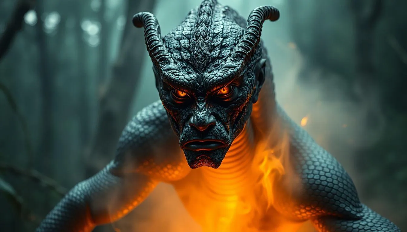 Pengertian dan Makna Dasar Mimpi Bertemu Siluman Ular Laki Laki (c) Ilustrasi AI