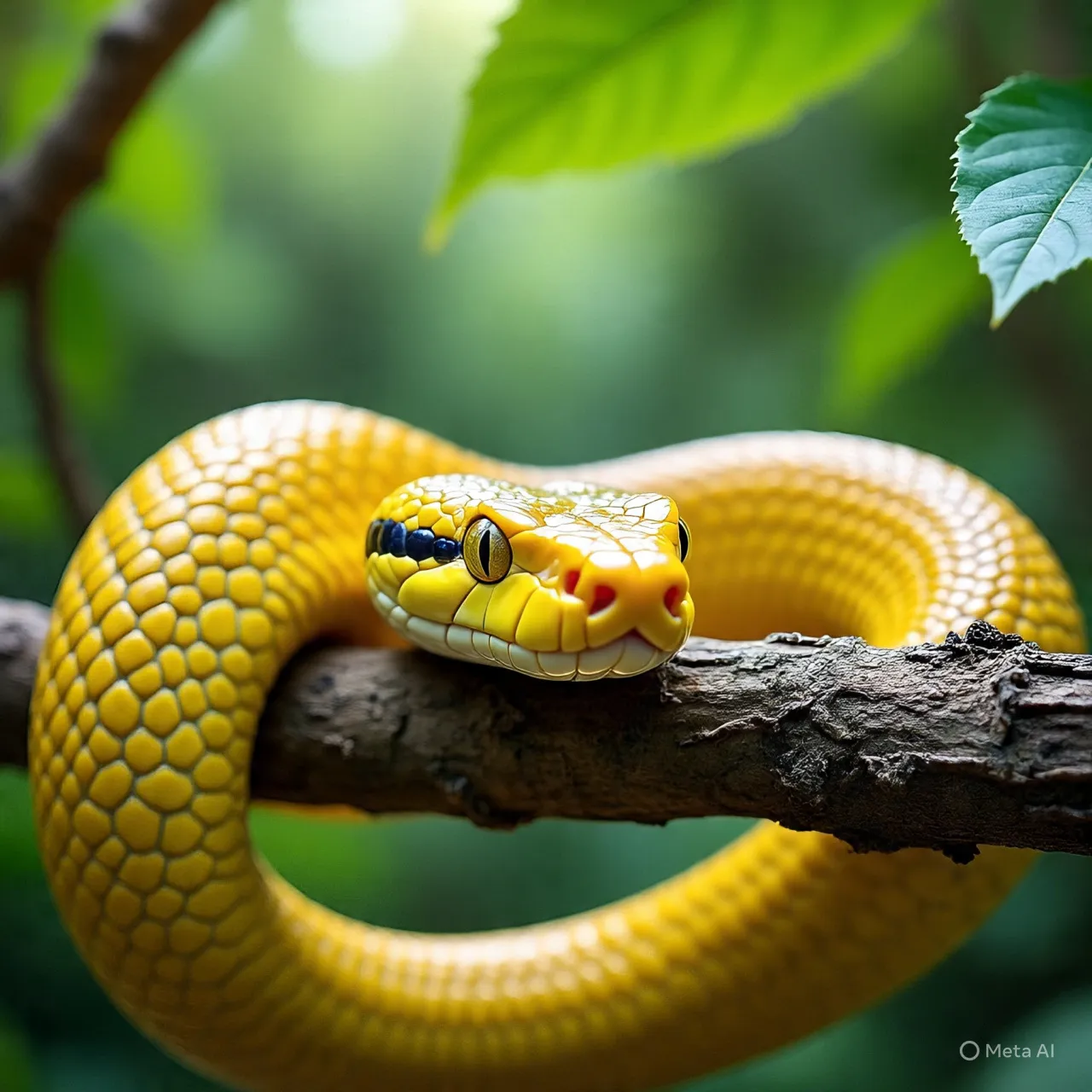 Tafsir Mimpi Bertemu Ular Kuning Menurut Islam (c) Ilustrasi AI