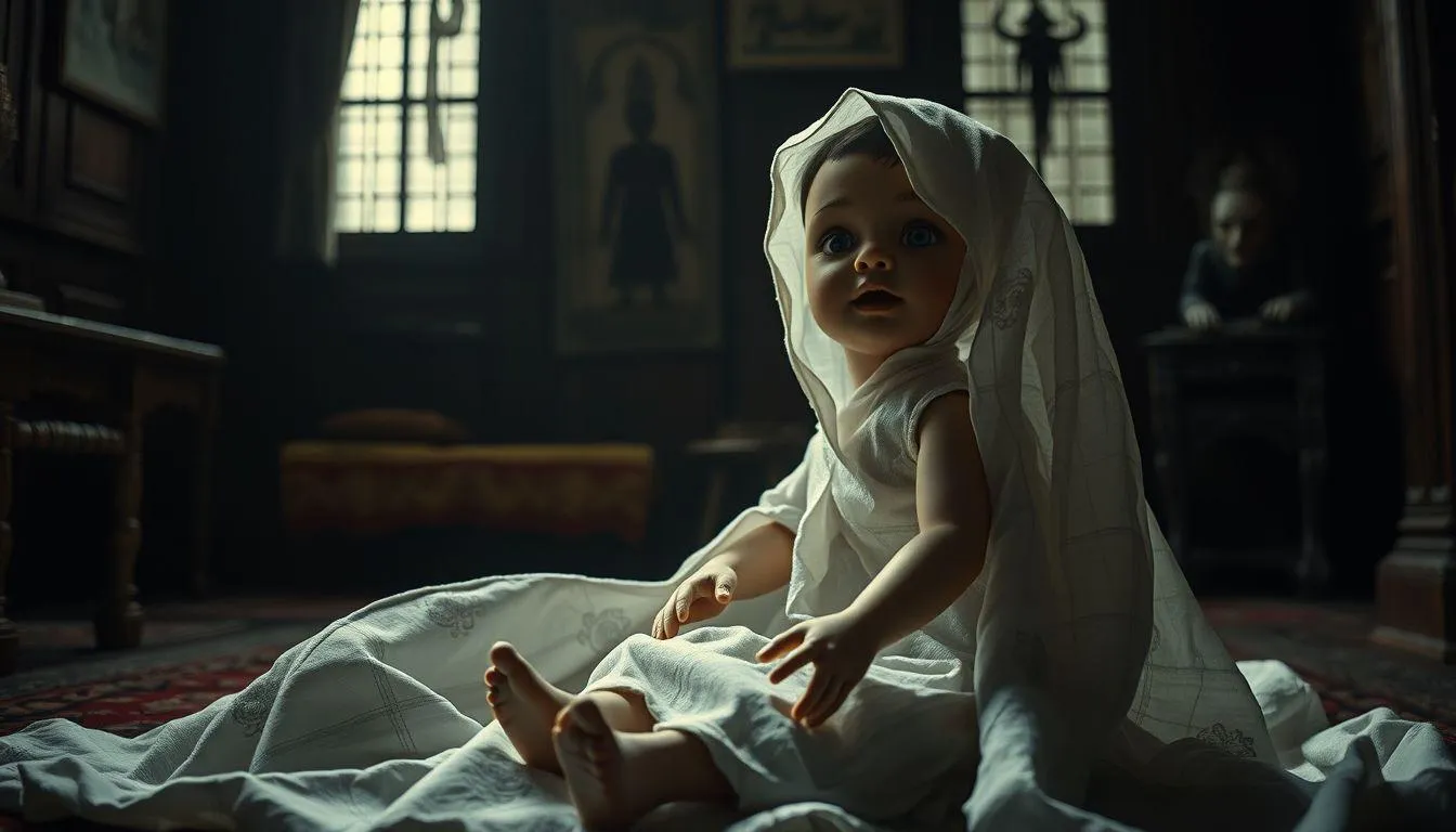 Pengertian dan Makna Dasar Mimpi Boneka Pocong (c) Ilustrasi AI