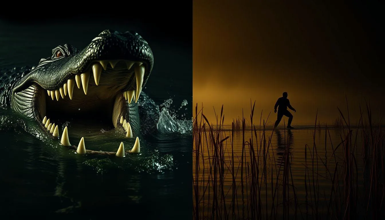 Tafsir Mimpi Dimakan Buaya Versus Melihat Orang Dimakan Buaya (c) Ilustrasi AI