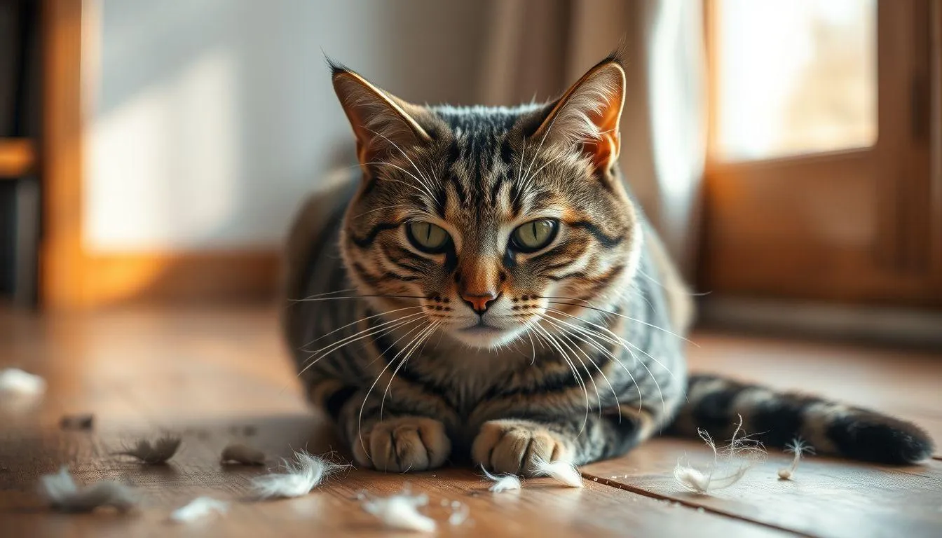 Pengertian dan Makna Dasar Mimpi Bulu Kucing Rontok (c) Ilustrasi AI