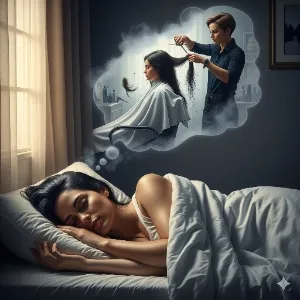 Interpretasi Psikologis Mimpi Cukur Rambut (c) Ilustrasi AI