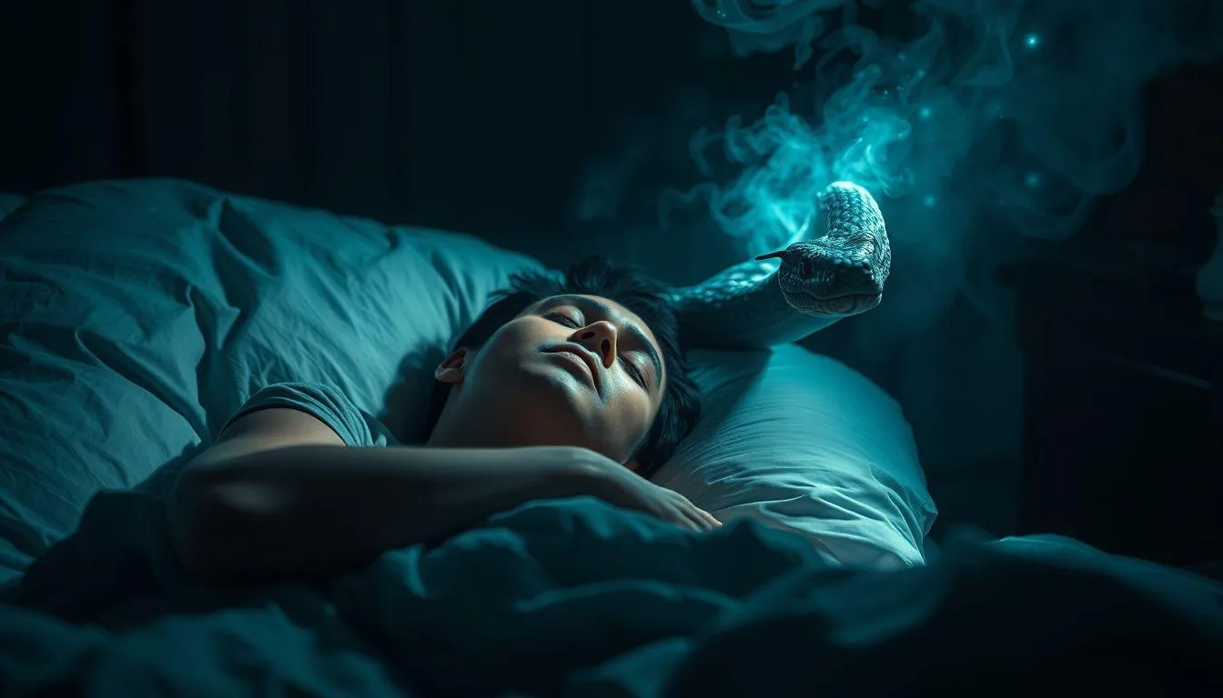 Pengertian dan Makna Dasar Mimpi dicium Ular (c) Ilustrasi AI