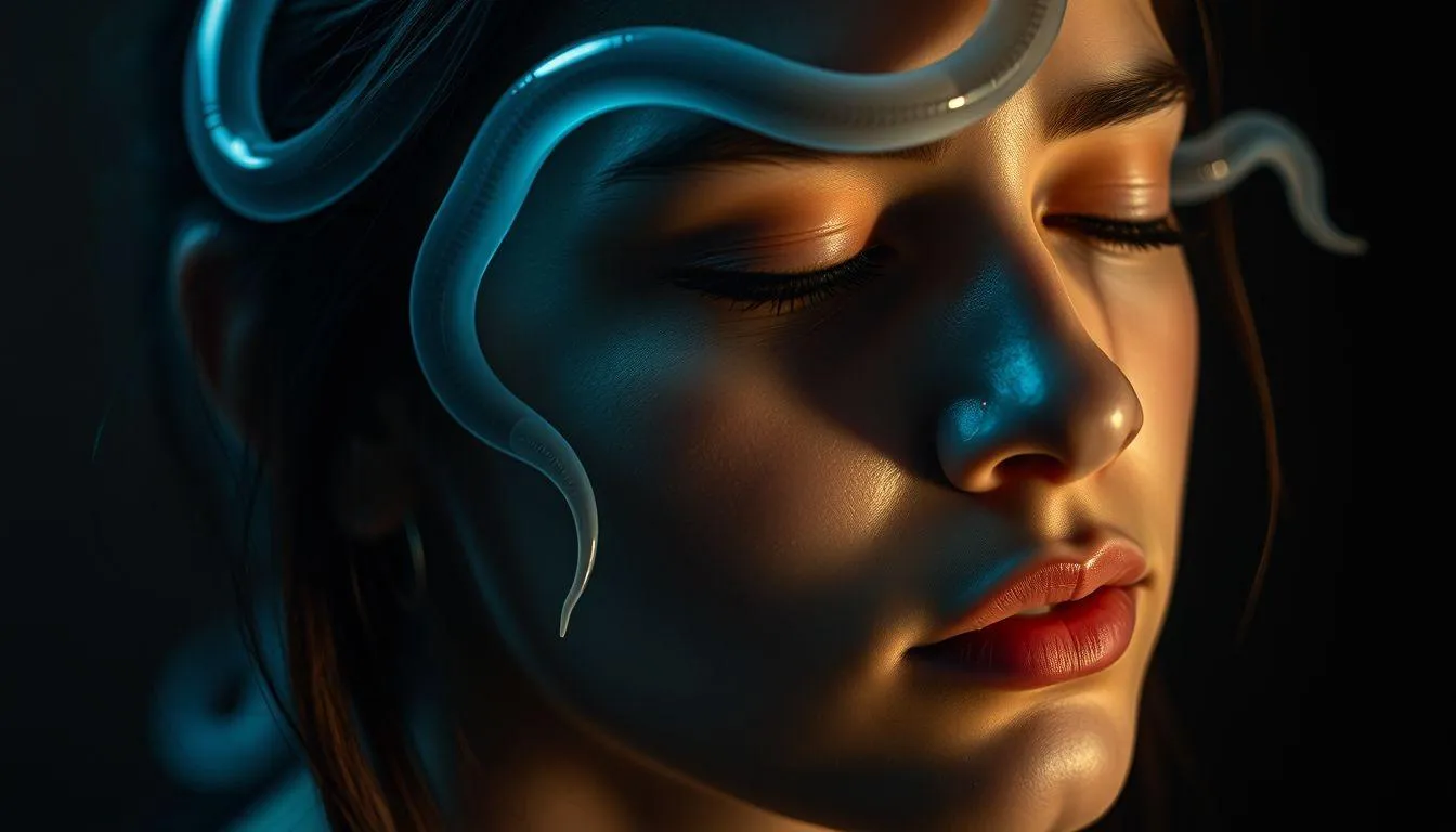 Interpretasi Psikologis Mimpi Ular di Kepala (c) Ilustrasi AI