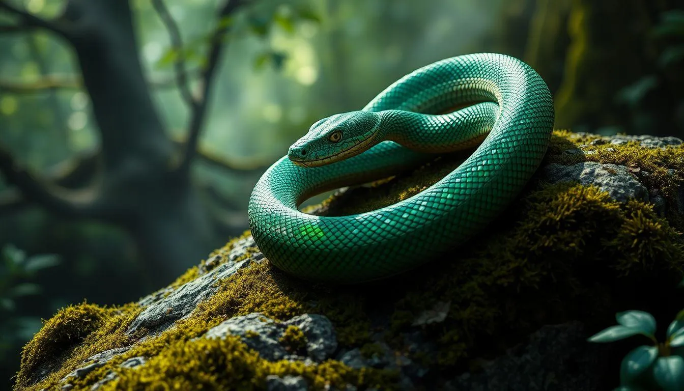 Simbolisme Ular Hijau dalam Berbagai Tradisi (c) Ilustrasi AI