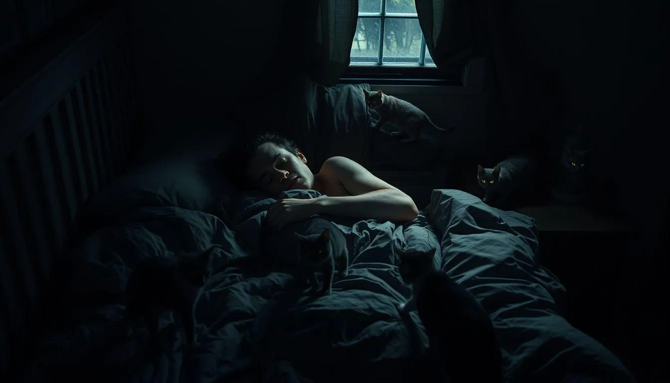 Pengertian dan Makna Umum Mimpi Diganggu Kucing (c) Ilustrasi AI