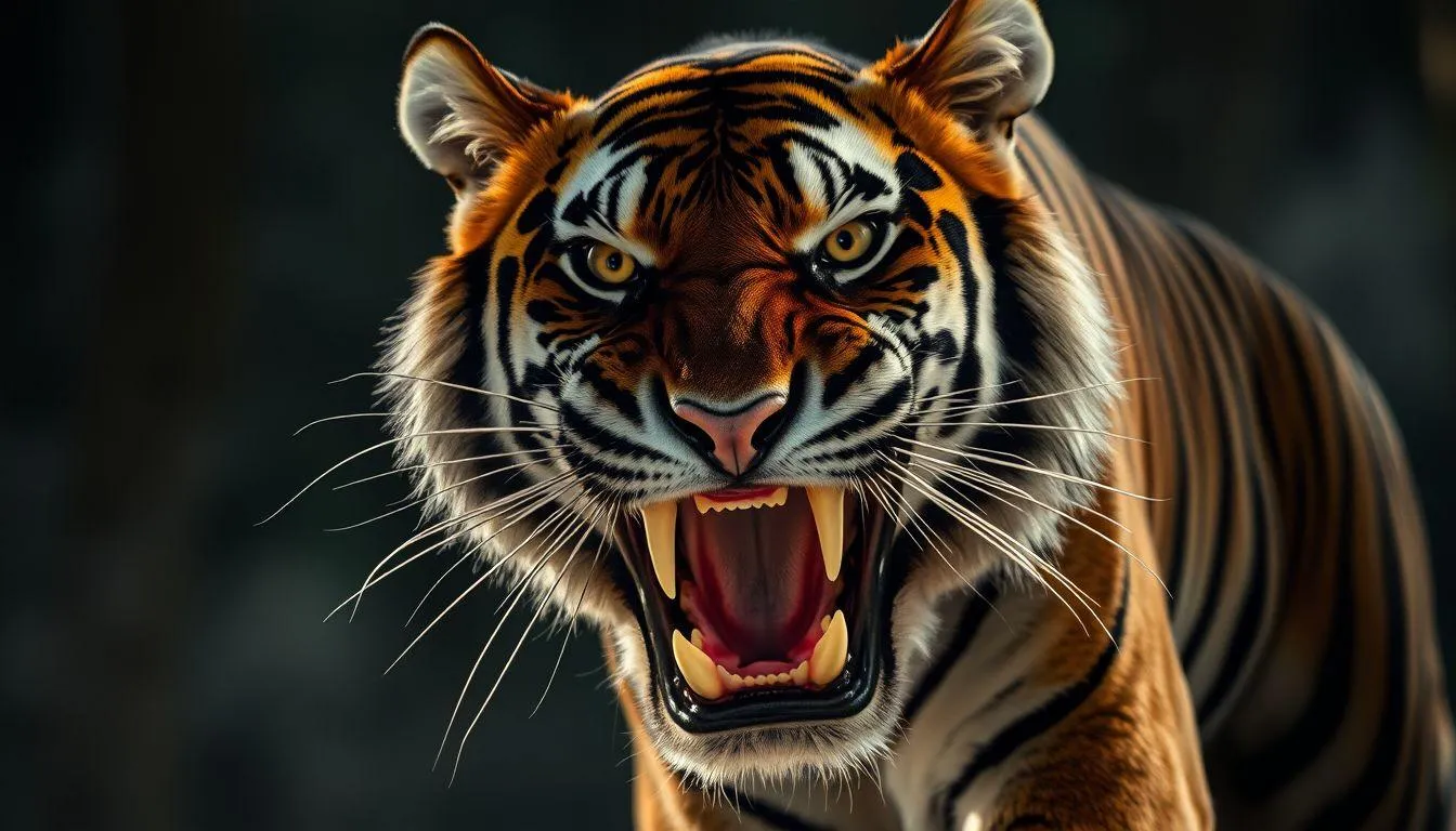 Pengertian dan Makna Dasar Mimpi Digigit Harimau (c) Ilustrasi AI