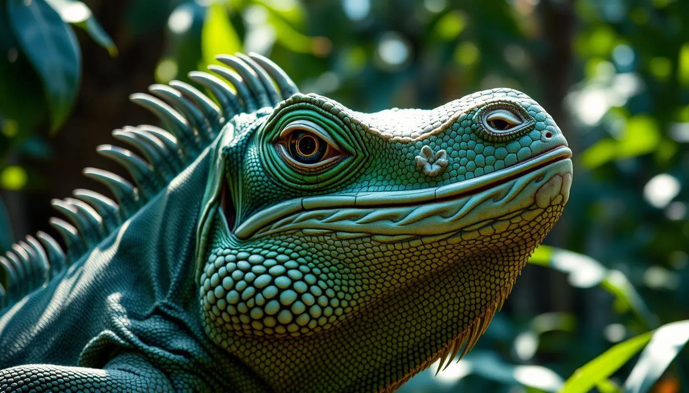 Pengertian dan Makna Dasar Mimpi Digigit Iguana (c) Ilustrasi AI