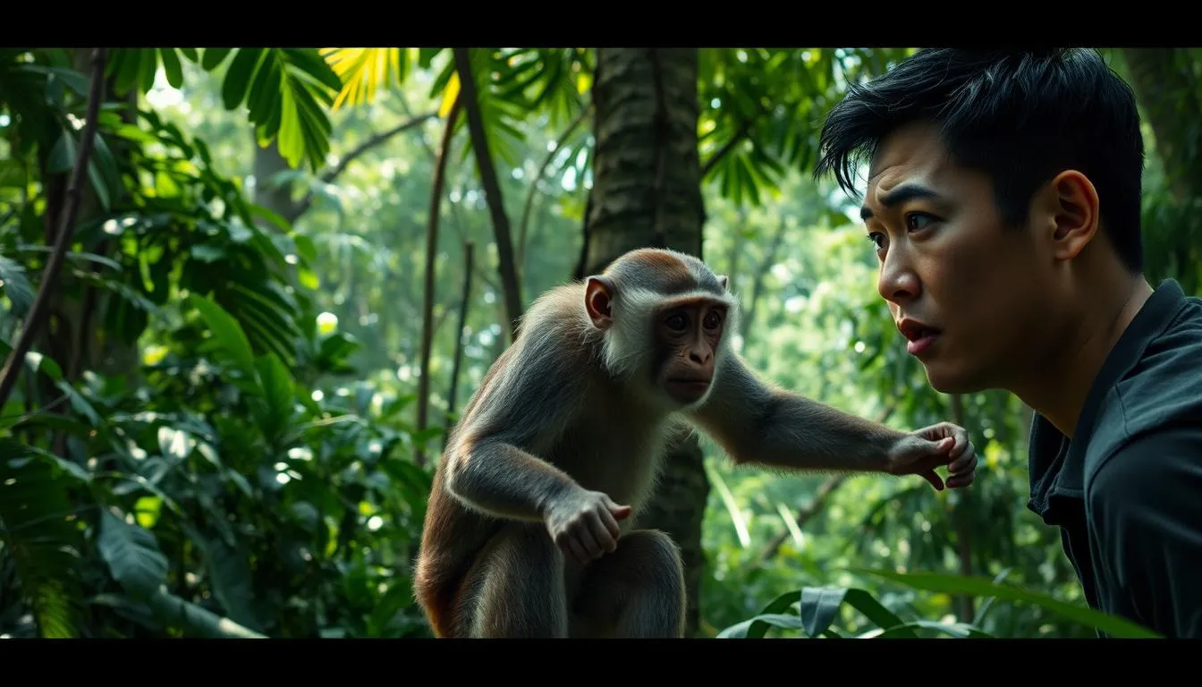 Pengertian dan Simbolisme Mimpi Digigit Monyet (c) Ilustrasi AI