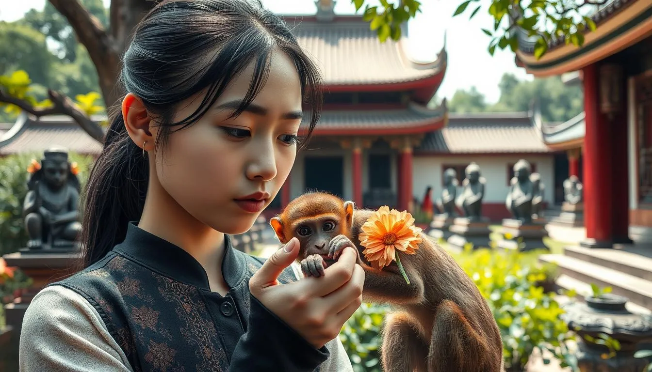 Perbedaan Tafsir Mimpi Digigit Monyet dalam Berbagai Budaya (c) Ilustrasi AI