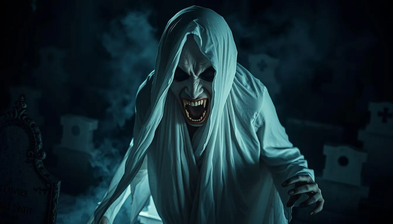 Pengertian dan Makna Dasar Mimpi Digigit Pocong (c) Ilustrasi AI