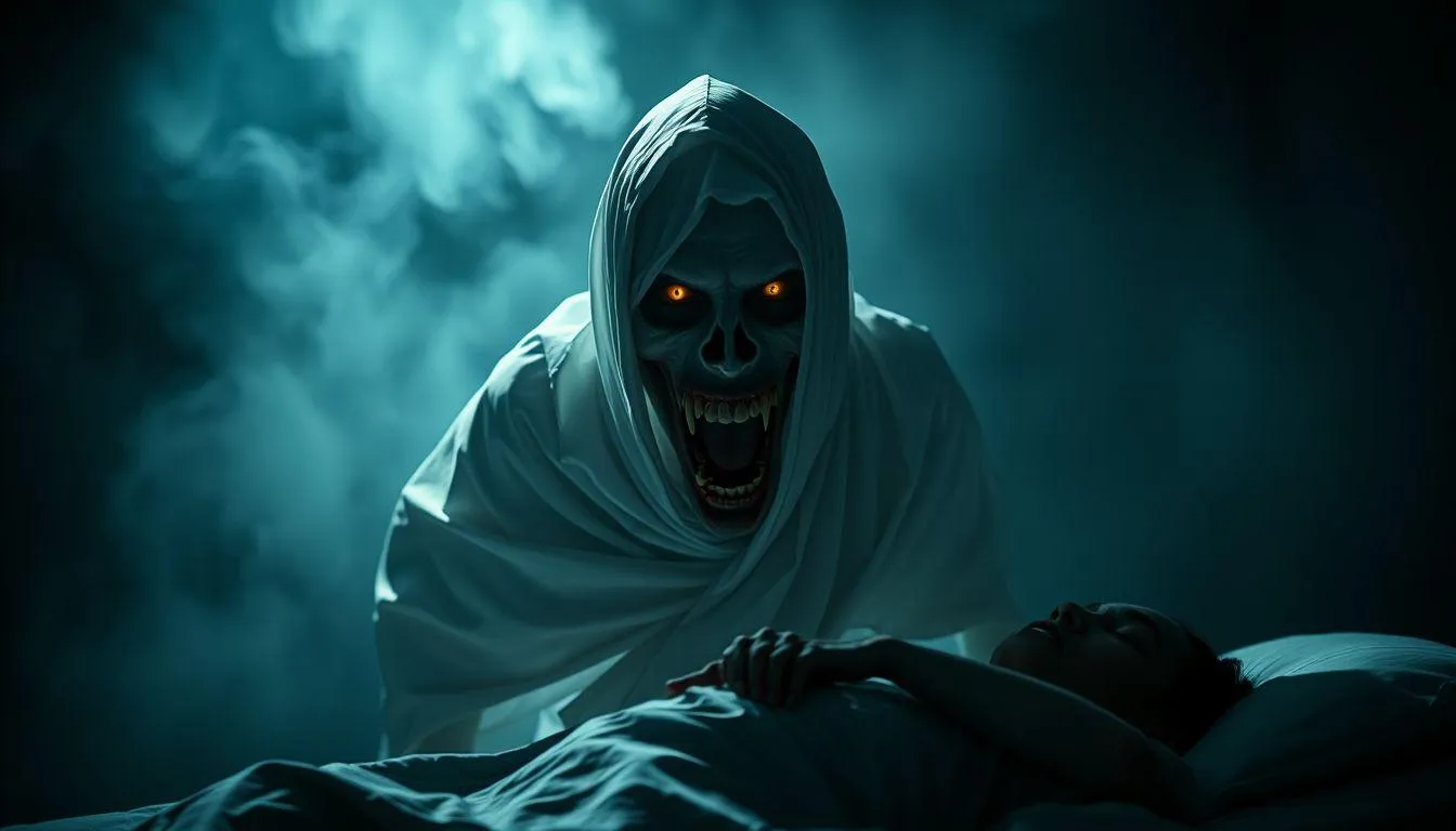 Perbedaan Mimpi Digigit Pocong dengan Mimpi Spiritual Lainnya (c) Ilustrasi AI