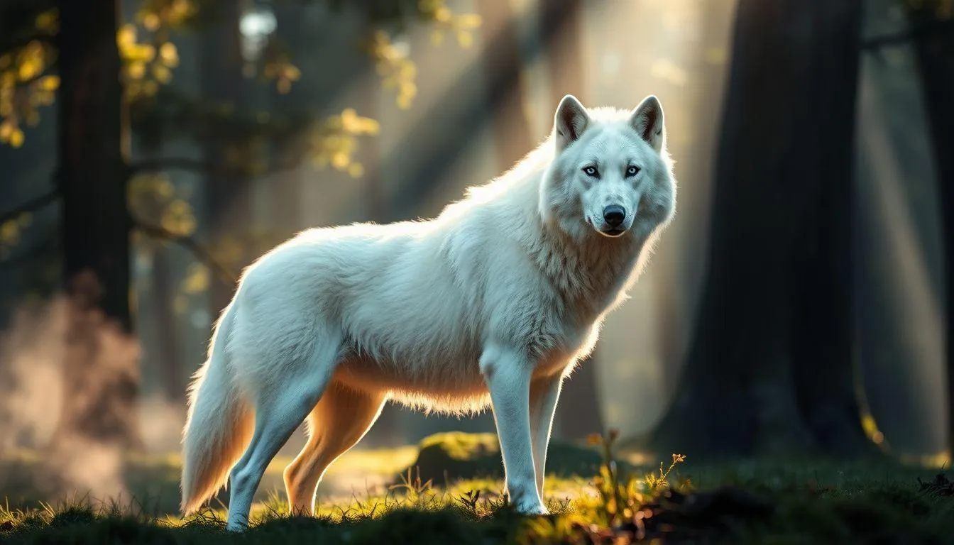 Simbolisme Serigala Putih dalam Berbagai Budaya (c) Ilustrasi AI