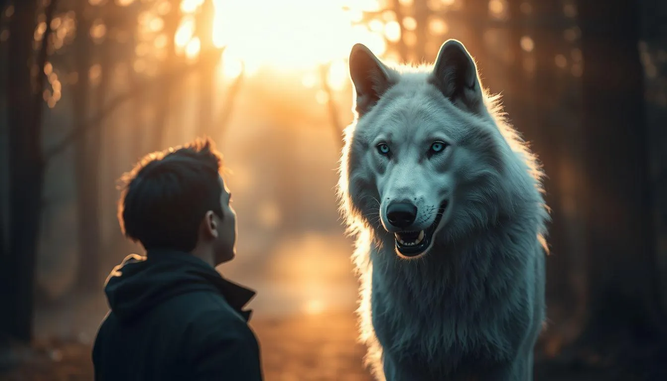 Interpretasi Psikologis Mimpi Digigit Serigala Putih (c) Ilustrasi AI