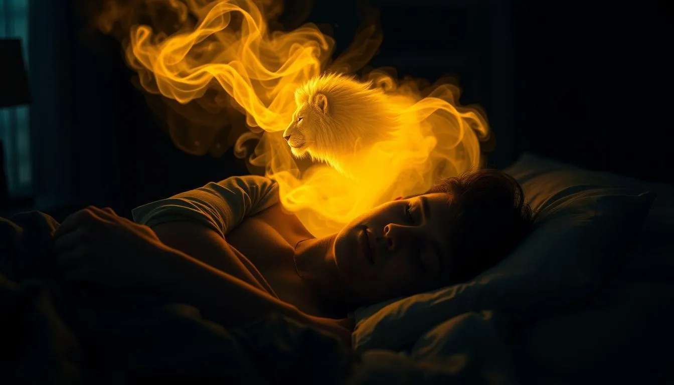 Interpretasi Psikologis Mimpi Digigit Singa (c) Ilustrasi AI