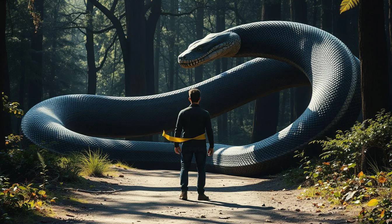 Pengertian Mimpi Dihadang Ular Besar (c) Ilustrasi AI