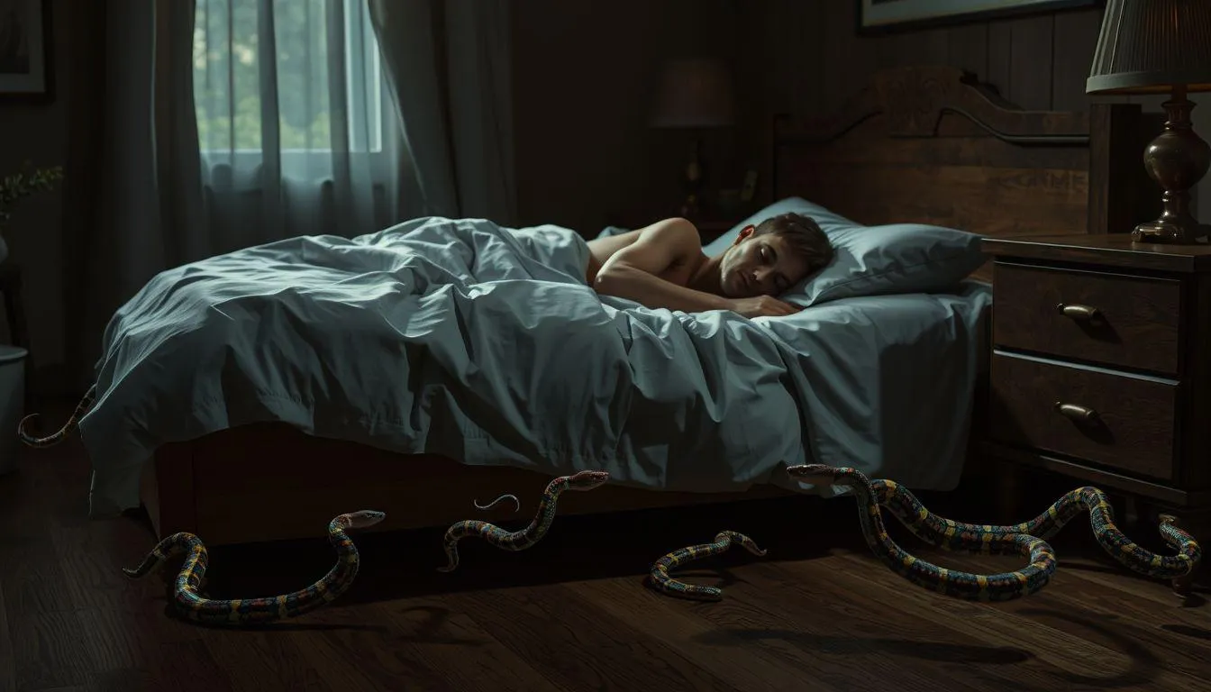 Pengertian dan Karakteristik Mimpi Dihampiri Ular Kecil (c) Ilustrasi AI