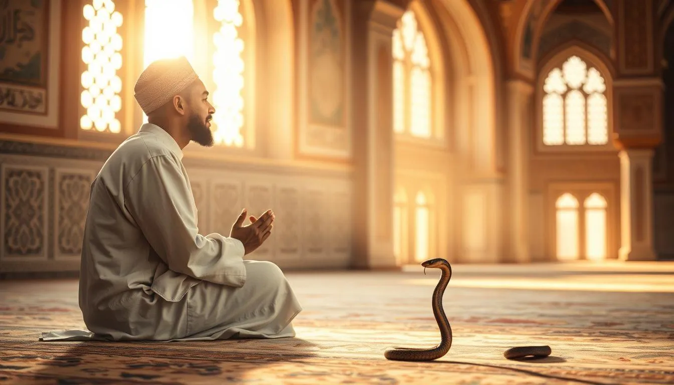 Pandangan Islam Tentang Mimpi Dihampiri Ular Kecil (c) Ilustrasi AI
