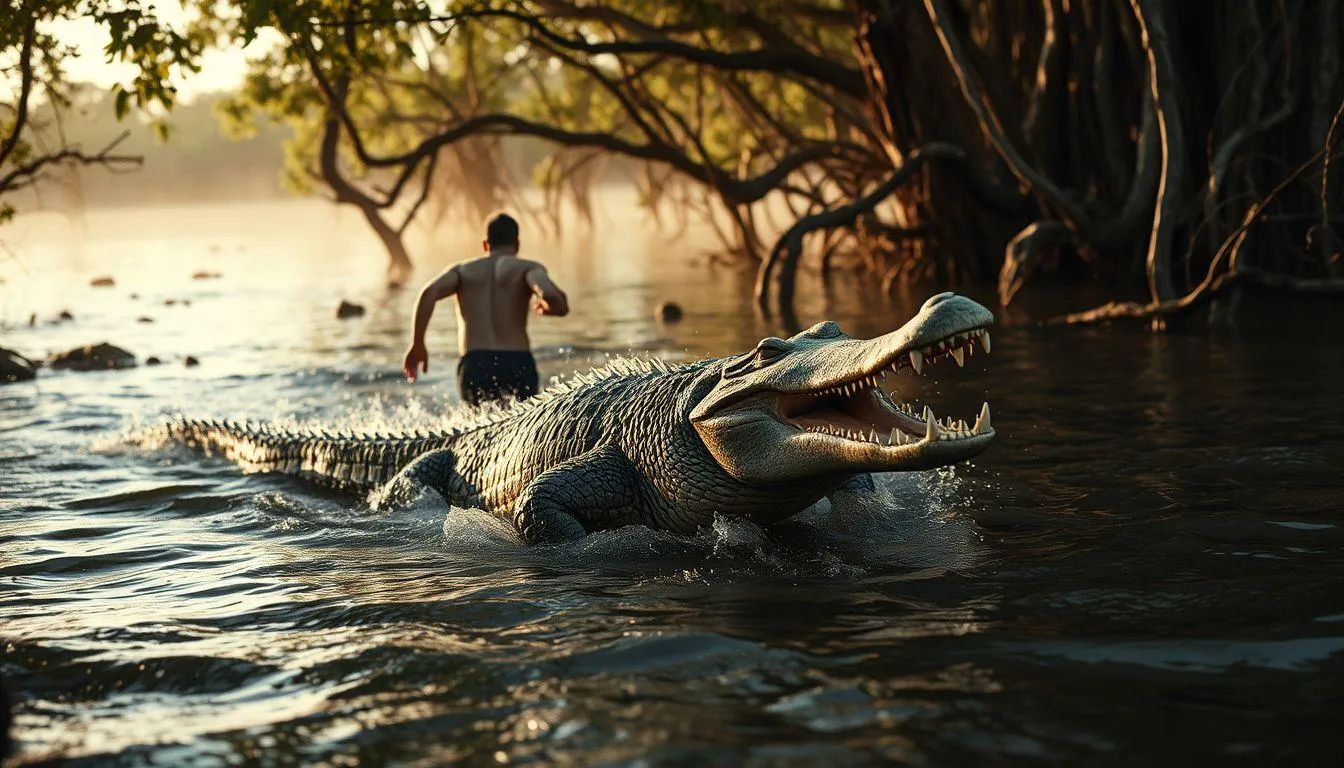 Variasi Mimpi Diikuti Buaya dan Maknanya (c) Ilustrasi AI