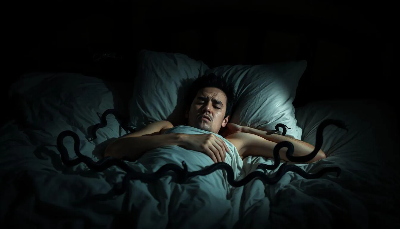 Analisis Psikologis Mimpi Dijejali Ular (c) Ilustrasi AI