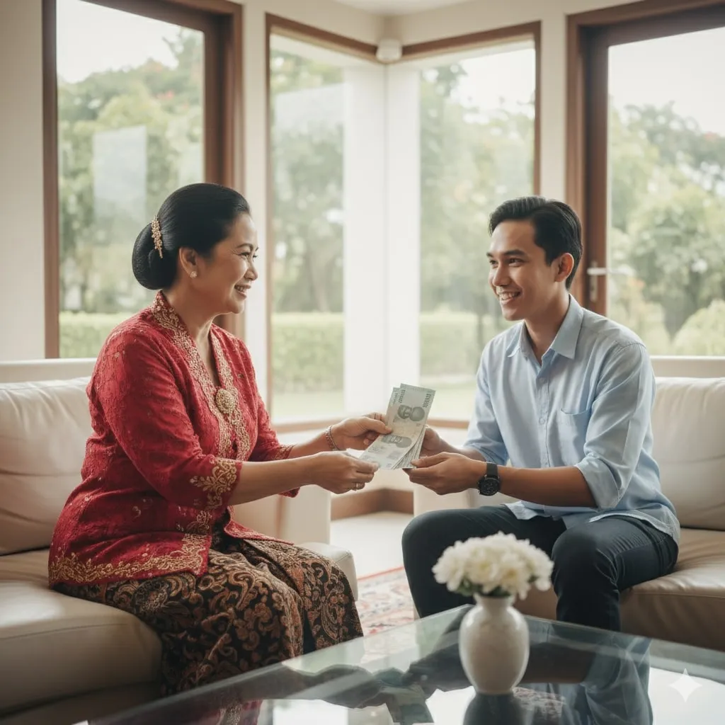 Perspektif Primbon Jawa tentang Mimpi Dikasih Uang Mertua (c) Ilustrasi AI