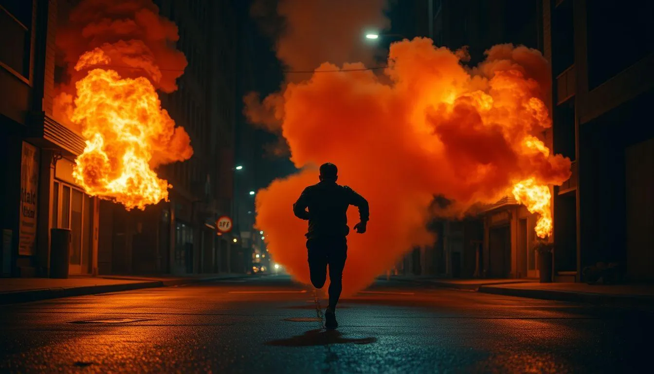 Pengertian dan Makna Dasar Mimpi Dikejar Api Kebakaran (c) Ilustrasi AI