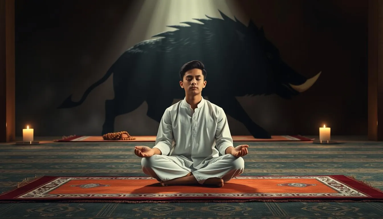 Makna Spiritual Mimpi Dikejar Babi (credit:Image by AI)