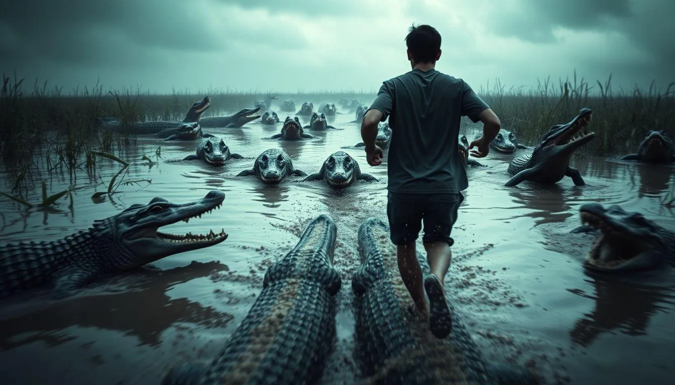 Perspektif Psikologi Modern tentang Mimpi Dikejar Banyak Buaya (c) Ilustrasi AI