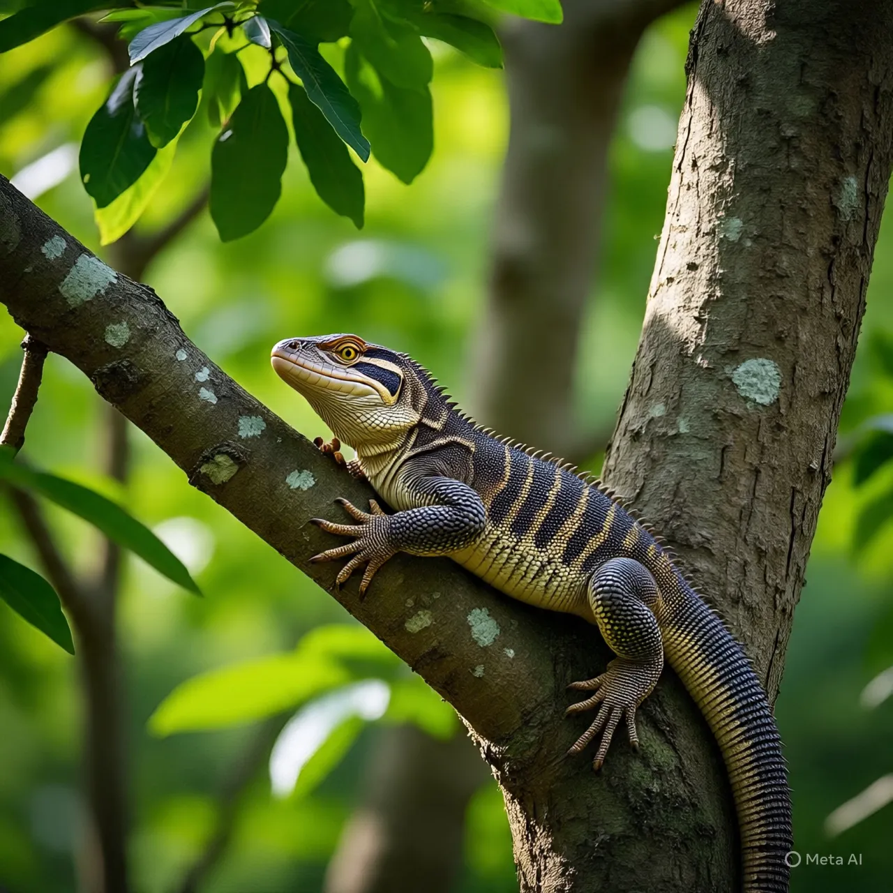 Interpretasi Psikologis Mimpi Dikejar Biawak (c) Ilustrasi AI