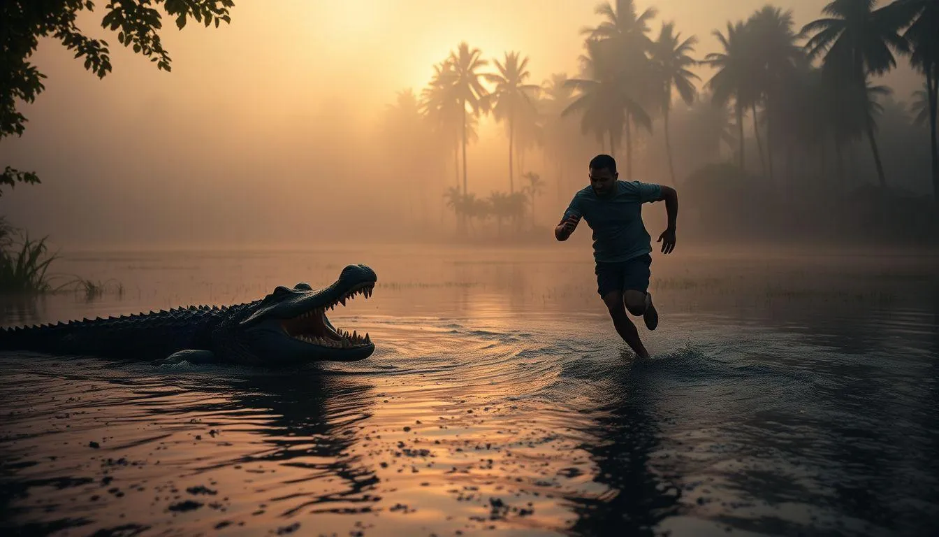 Arti Mimpi Dikejar Buaya Menurut Primbon Jawa (c) Ilustrasi AI