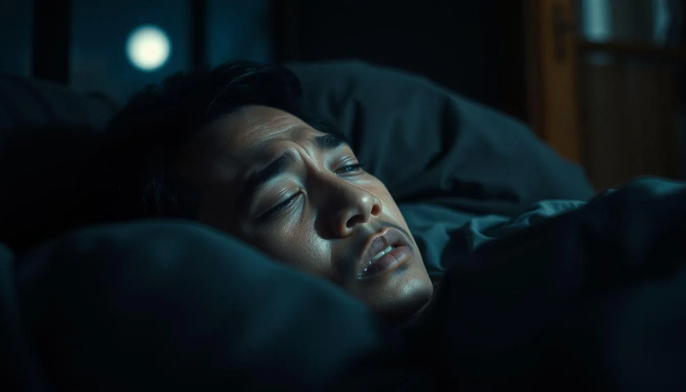 Pria tidur di malam hari (c) Ilustrasi AI