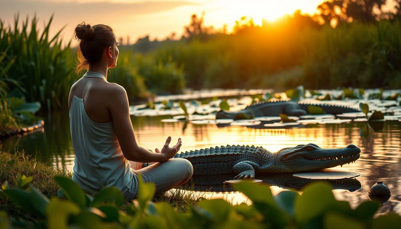 Cara Menyikapi Mimpi Dikejar Buaya Hijau (c) Ilustrasi AI