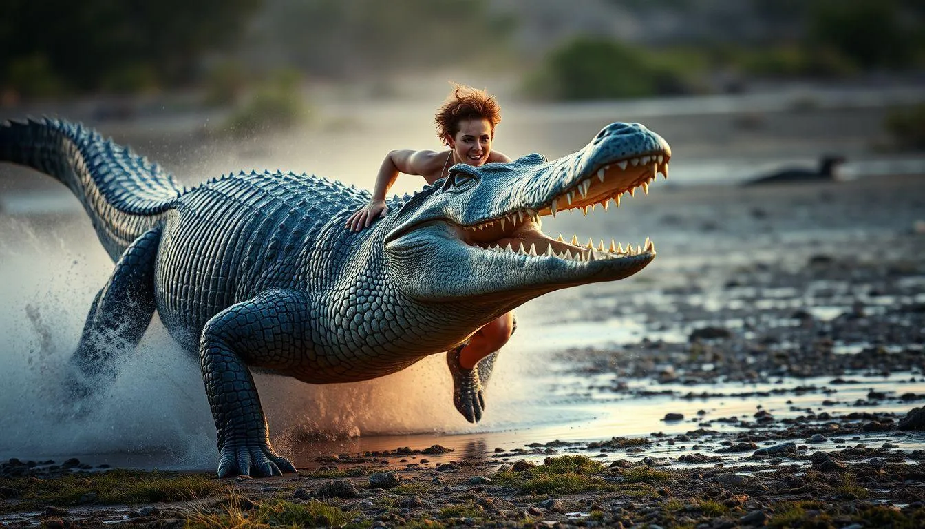 Makna Mimpi Dikejar Buaya Tapi Selamat dalam Berbagai Situasi (c) Ilustrasi AI