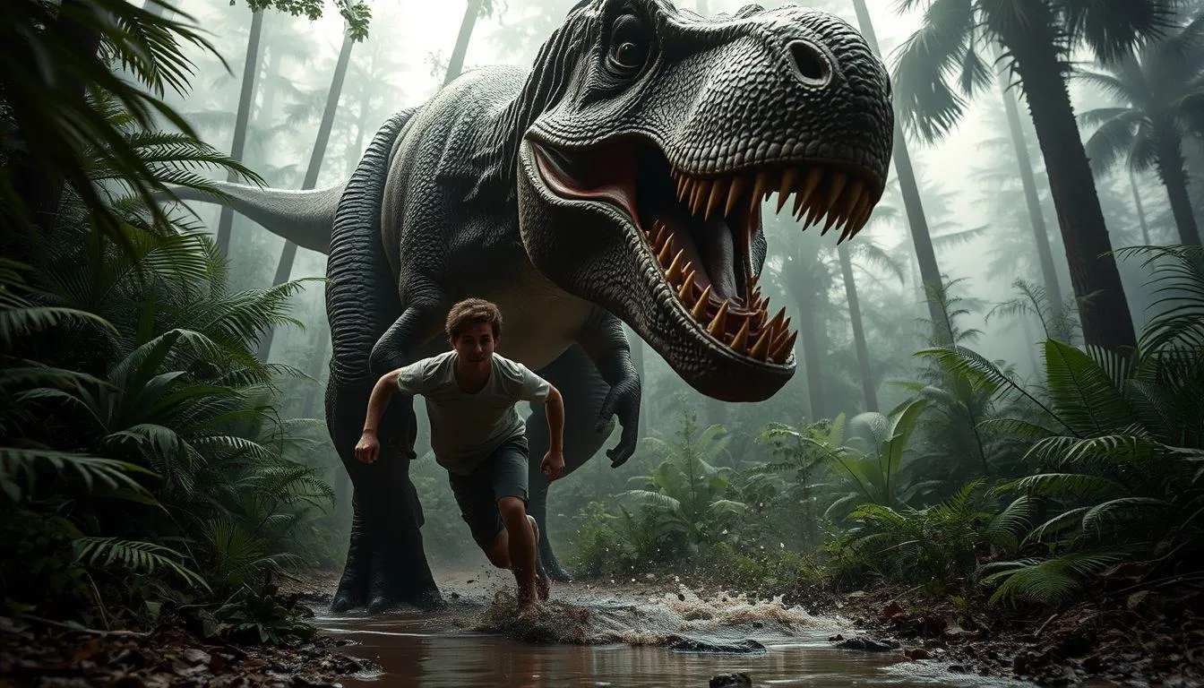 Pengantar: Memahami Fenomena Mimpi Dikejar Dinosaurus (c) Ilustrasi AI
