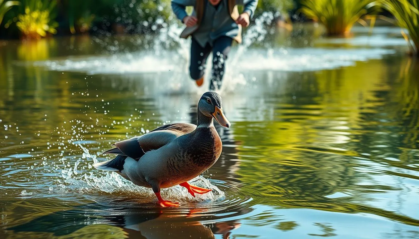 Pengertian dan Makna Dasar Mimpi Dikejar Entok (c) Ilustrasi AI