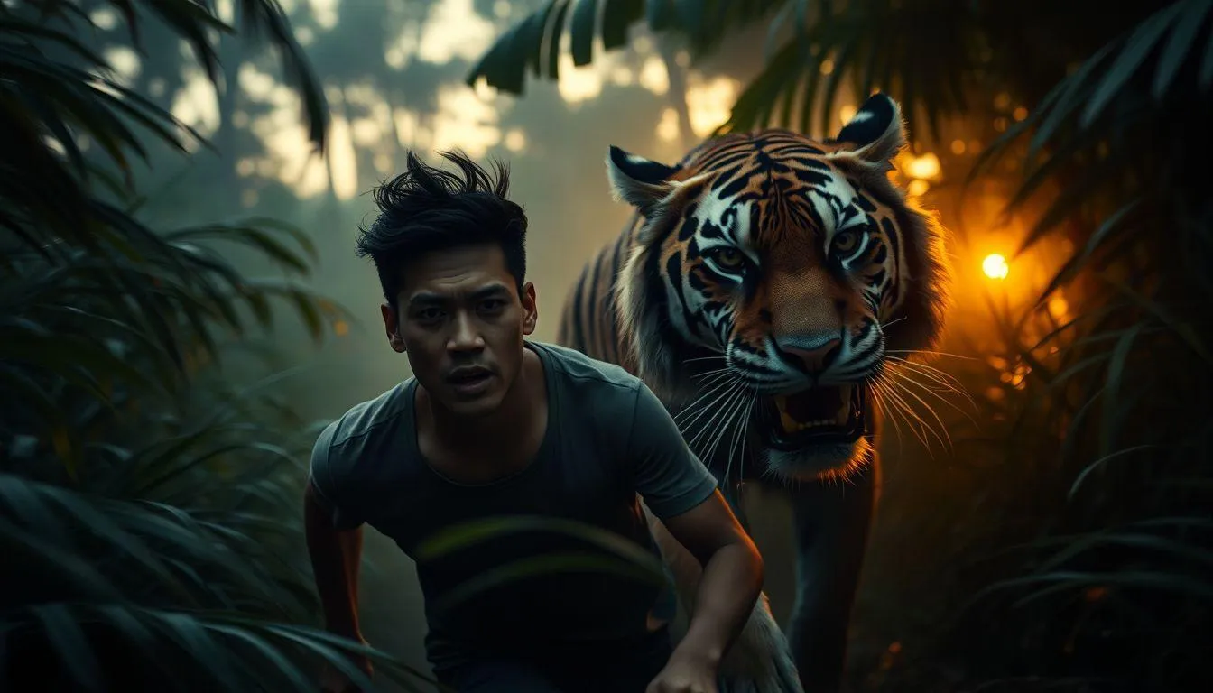 Pengertian dan Arti Mimpi Dikejar Harimau Secara Umum (c) Ilustrasi AI