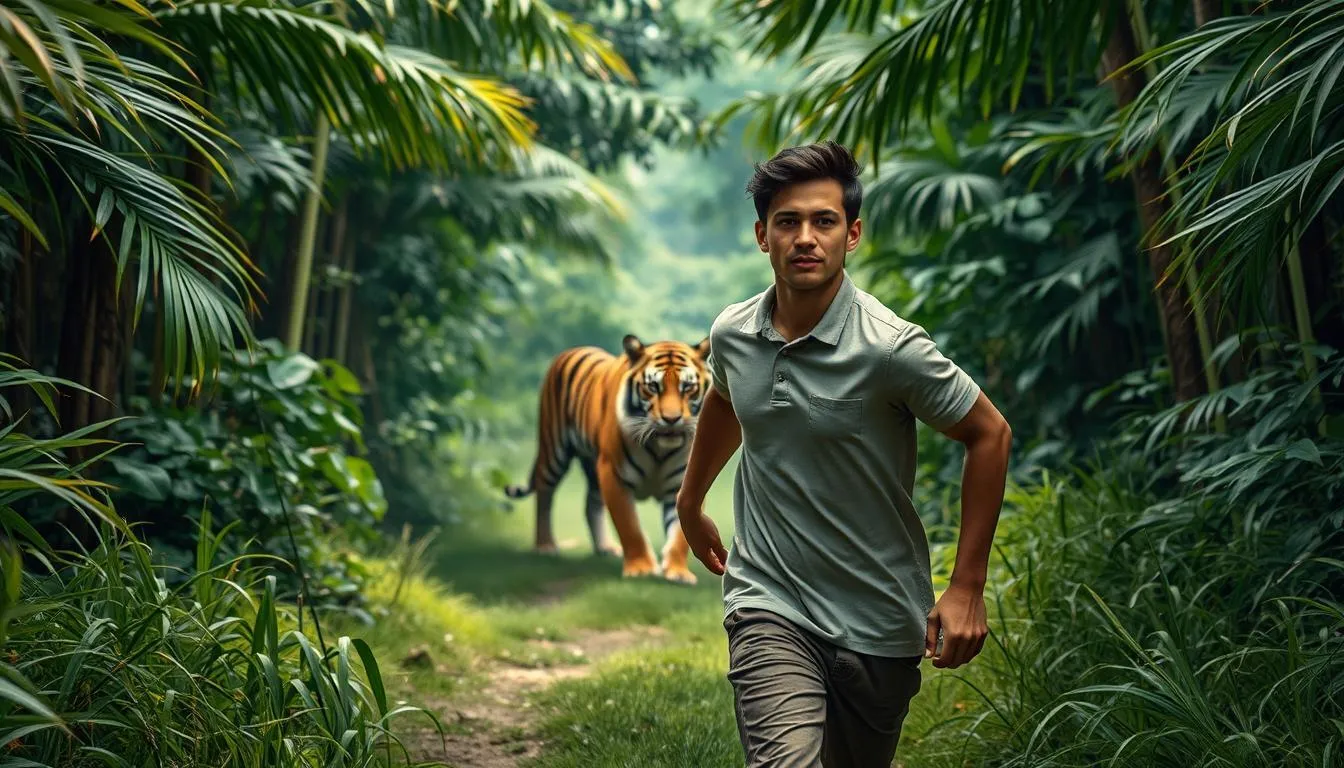 Pengertian Mimpi Dikejar Harimau Tapi Selamat (c) Ilustrasi AI