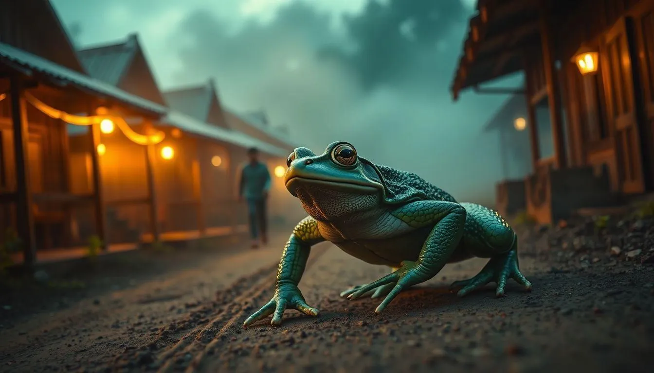 Arti Mimpi Dikejar Katak Menurut Primbon Jawa (c) Ilustrasi AI