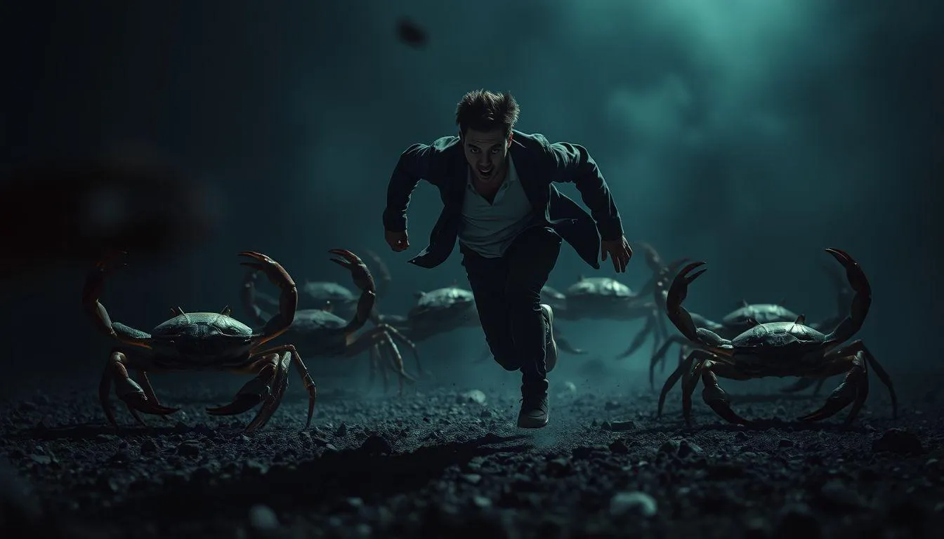 Interpretasi Psikologis Mimpi Dikejar Kepiting (c) Ilustrasi AI