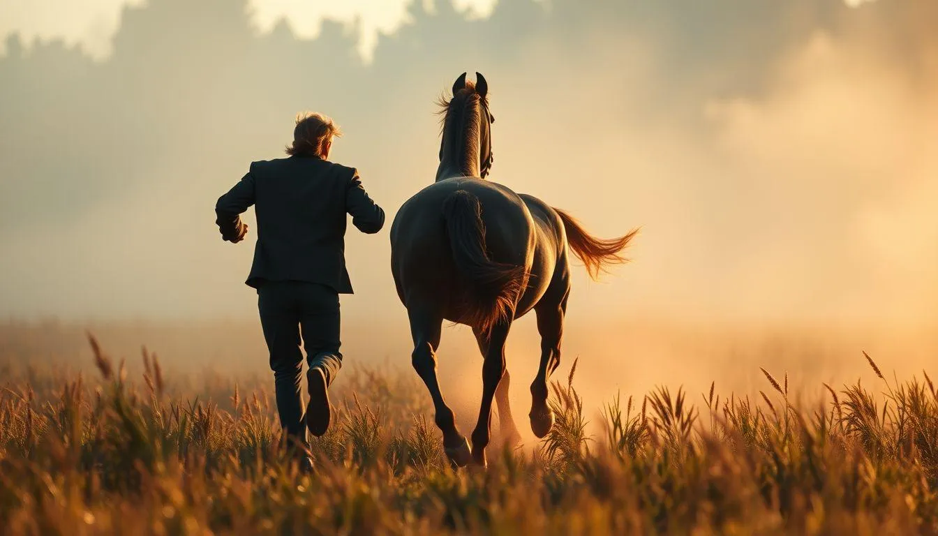 Pengertian dan Makna Umum Mimpi Dikejar Kuda (c) Ilustrasi AI