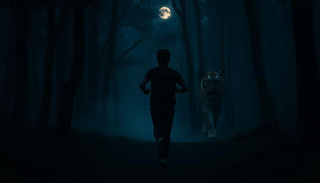 Interpretasi Psikologis Mimpi Dikejar Macan (c) Ilustrasi AI