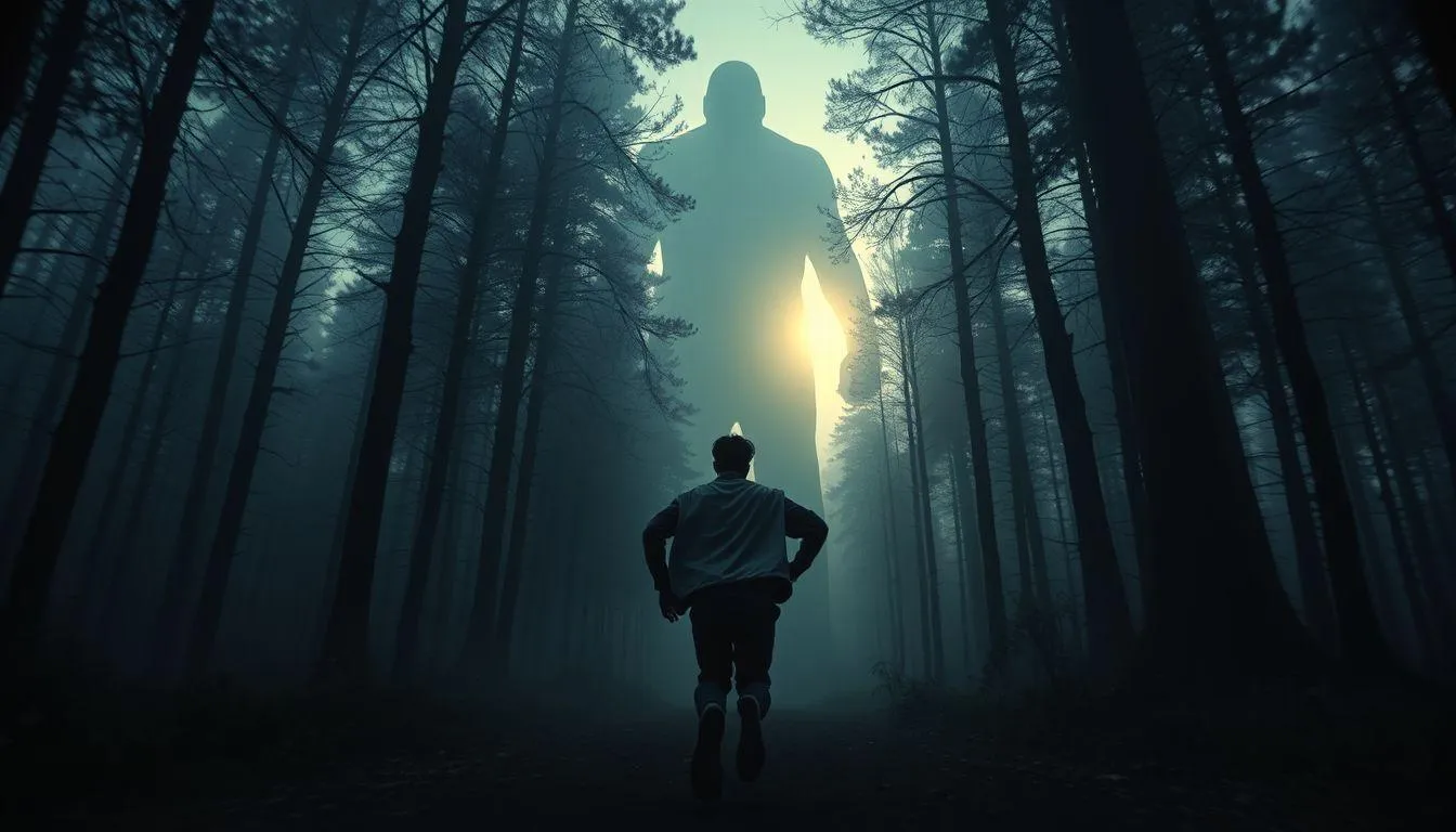 Pengertian dan Makna Umum Arti Mimpi Dikejar Manusia Raksasa (c) Ilustrasi AI