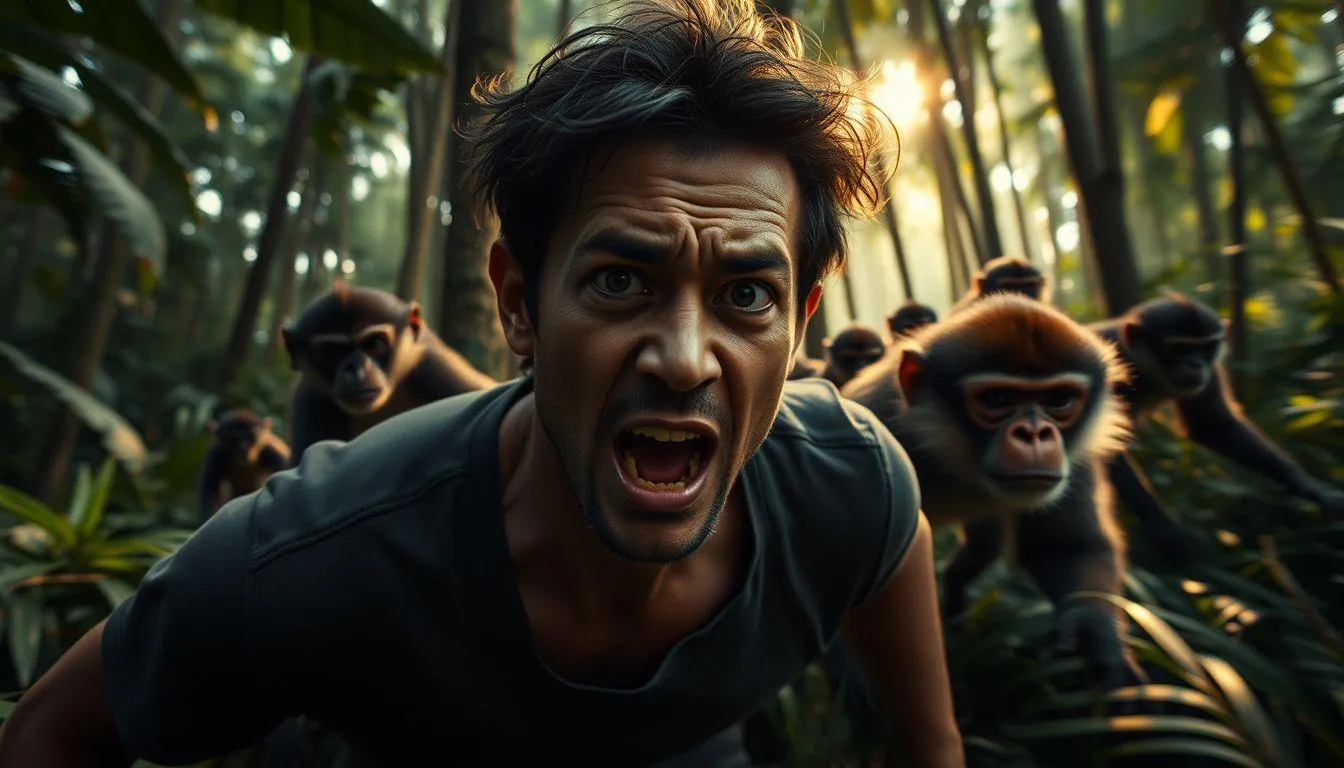 Tafsir Mimpi Dikejar Monyet Berdasarkan Kondisi Spesifik (c) Ilustrasi AI