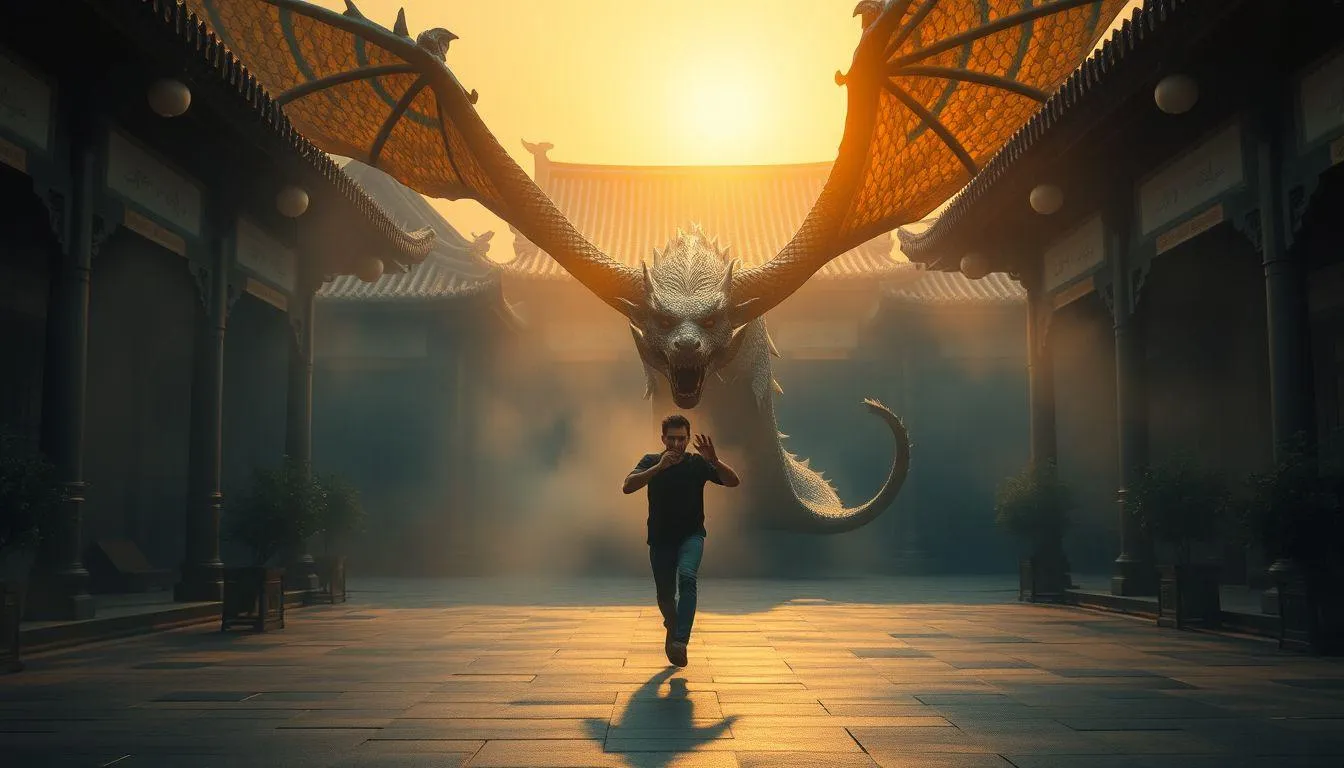 Pengertian dan Makna Umum Mimpi Dikejar Naga (c) Ilustrasi AI