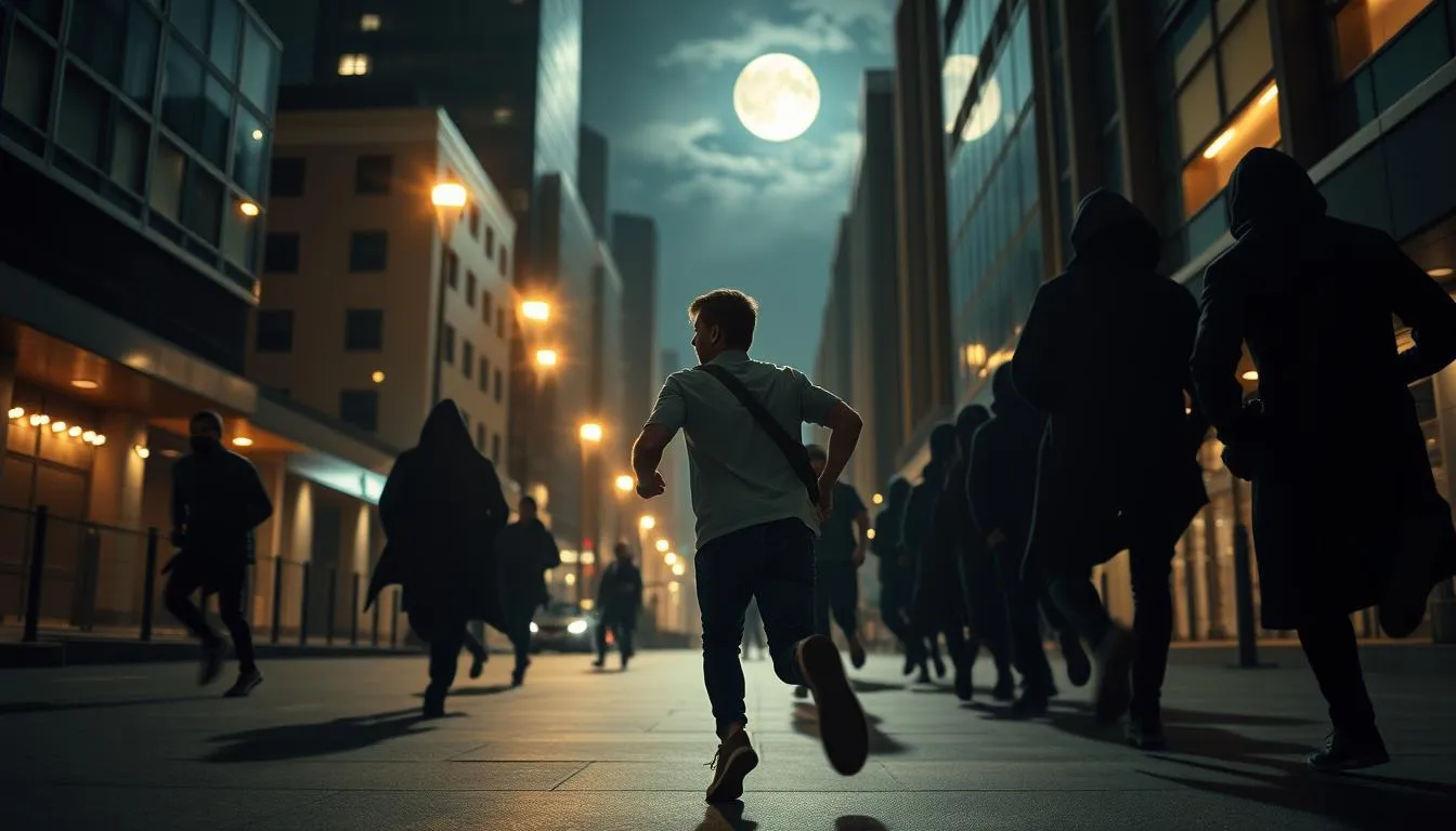 Definisi dan Gambaran Umum Mimpi Dikejar Orang Banyak (credit:Image by AI)